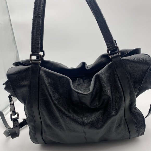 Burberry Black Leather Large Bag/Tote - Picture 2 of 10